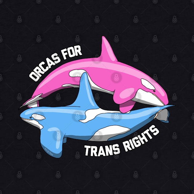 Orcas For Trans Rights by Art by Veya